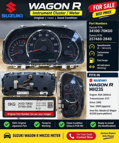 Digital meter (Suzuki Wagon R MH23S) original japanese
