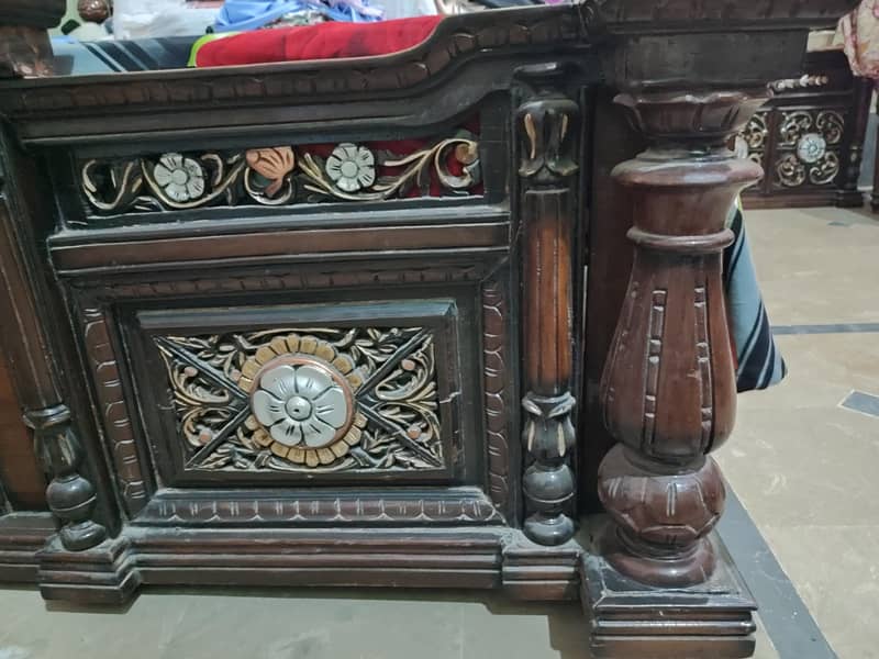 Double Bed Set Side Tables Dressing Table 3