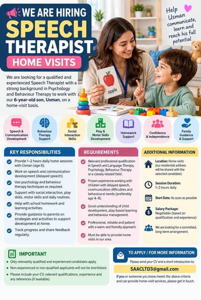 Female Home Job || Childcare Teacher Required || Tutor Job in Home