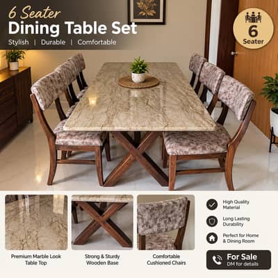 Dinning Table 6 seater ( 20 Days Used )