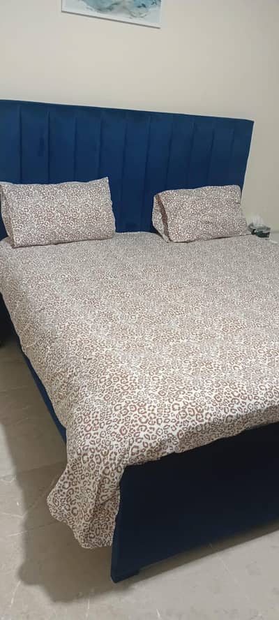 King Size Bed with Two Side Tables without mattress