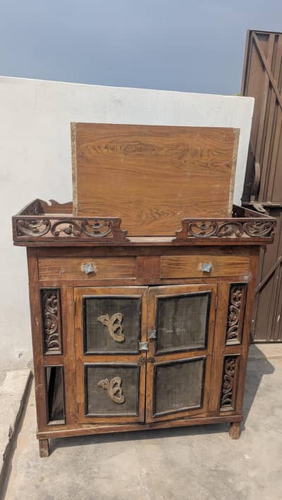 wood cabinet large storage pure wood