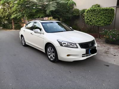 Honda Accord 2008 PEARL WHITE WITH BEIGE TOTAL ORIGINAL