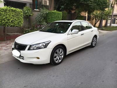 Honda Accord 2008 PEARL WHITE WITH BEIGE TOTAL ORIGINAL