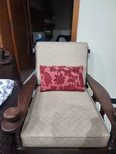 wooden single sofas two pairs 1