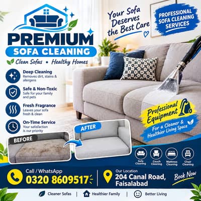 Premium Sofa Cleaning Services in Faisalabad | Professional Sofa Clea