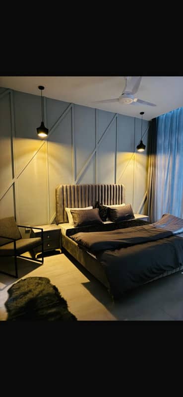 Daily basis weekly basis two bedrooms fully furnished luxury apartments available for rent Gulberg greens Islamabad