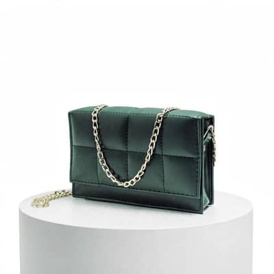Elegant Sky Blue,pink,green Mini Shoulder Bag with Golden Chain