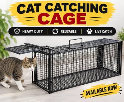 Cat catching cage trap