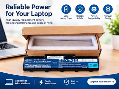 Brand New AS07A74 Laptop Battery – 4800mAh (Unused / Sealed Packaging)