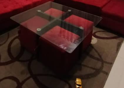 center table with 4 stools