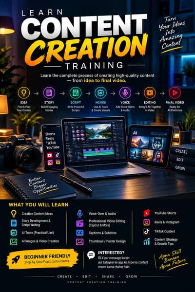 Content Creation Training | Story, Script, AI & Video Editing
