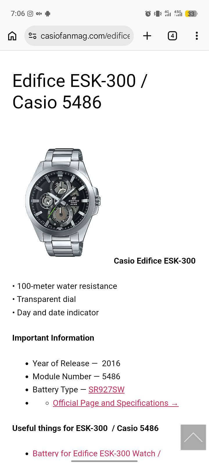 Casio Edifice 5486 1