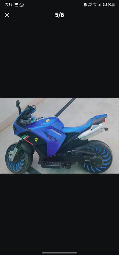 Kids blue sports heavy bike