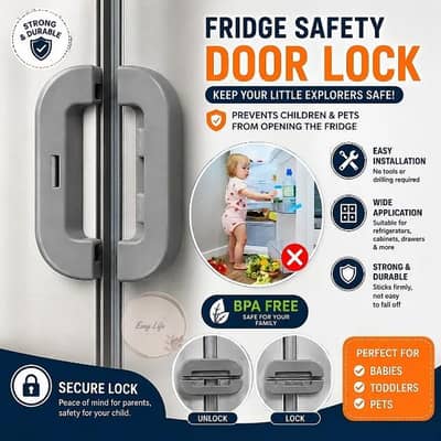 Fridge safty door lock
