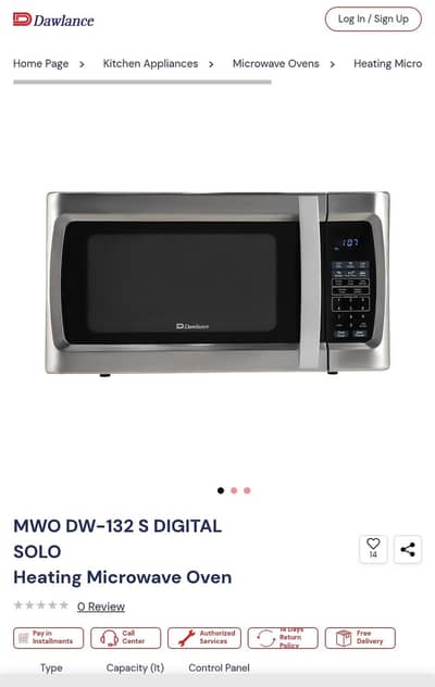dawlance microwave oven