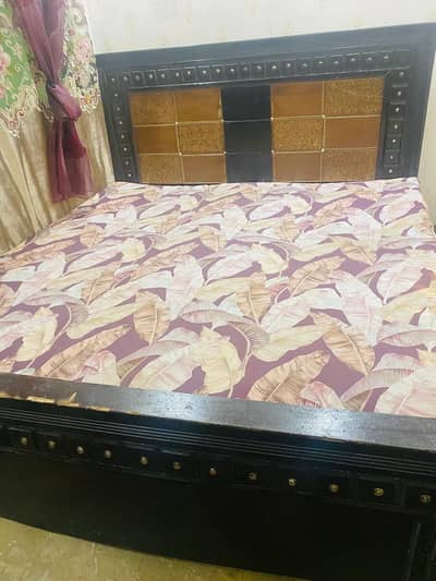 Double Bed with Mattress for Sale