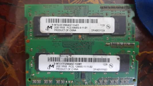 2GB DDR3 Laptop RAM x2 (4GB Total) – Micron, Used, Tested & Working