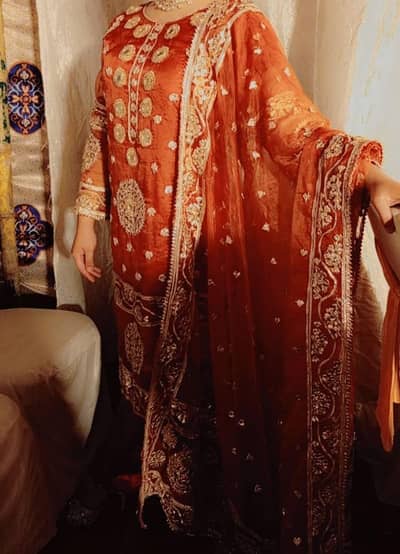 Beautiful and elegant  gota embroidered party wear suit.