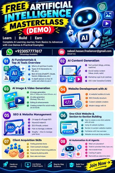 AI Masterclass — Learn AI Skills. Work Remotely. Create Income.