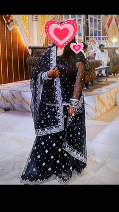 black sharara dress