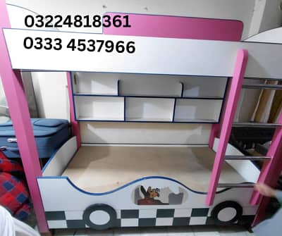Kids Bunk Bed with Study Table & Storage – Excellent Condition