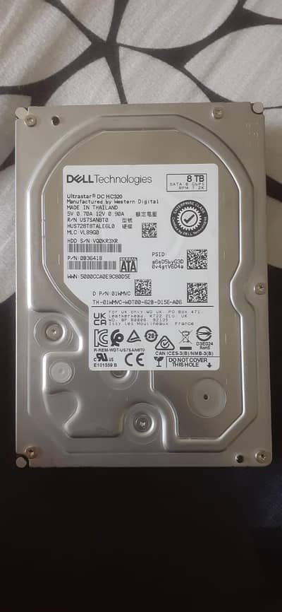 Dell 8TB Enterprise HDD | Ultrastar DC HC320 | SATA 6Gb/s | 7200RPM