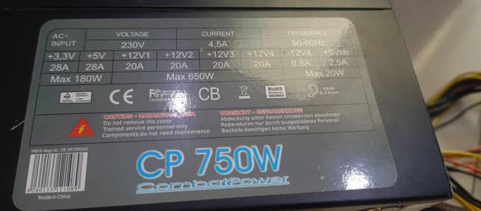 Used 750 Watts power supply