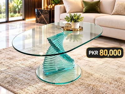 Handmade Designer Glass Coffee Table for Sale
