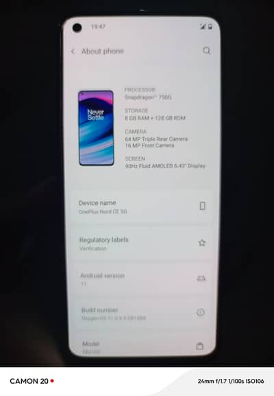 One Plus ce 5g  6/128