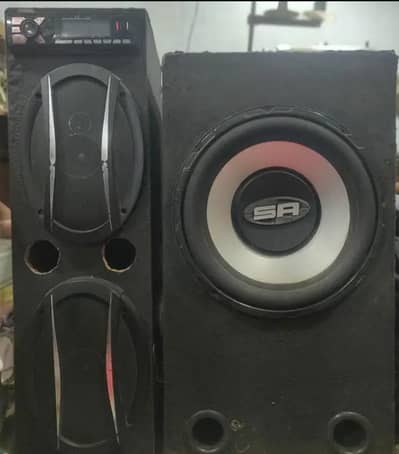 Hollywood Audio 5000W Amplifier + Heavy Bass Speaker System For Sale