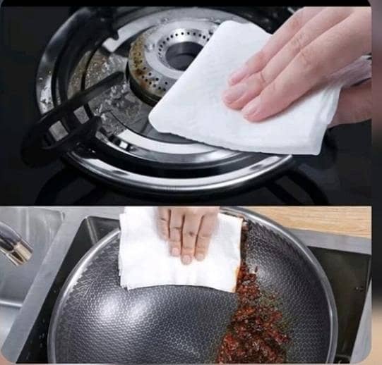 T  Pack Of 80 Kitchen Wipes Household Dirt-removing Deoil Thicken Portable Cleaning Tools Safe Rag Paper Towels Handguard Home Daily