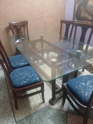 wood polished dining table
