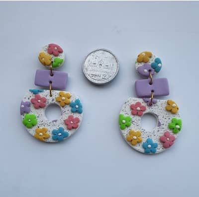  Unique Terracotta Handcrafted Earrings — Multi Color Jewelry 