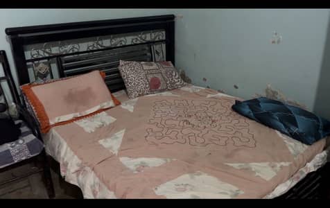 Bed with mattress