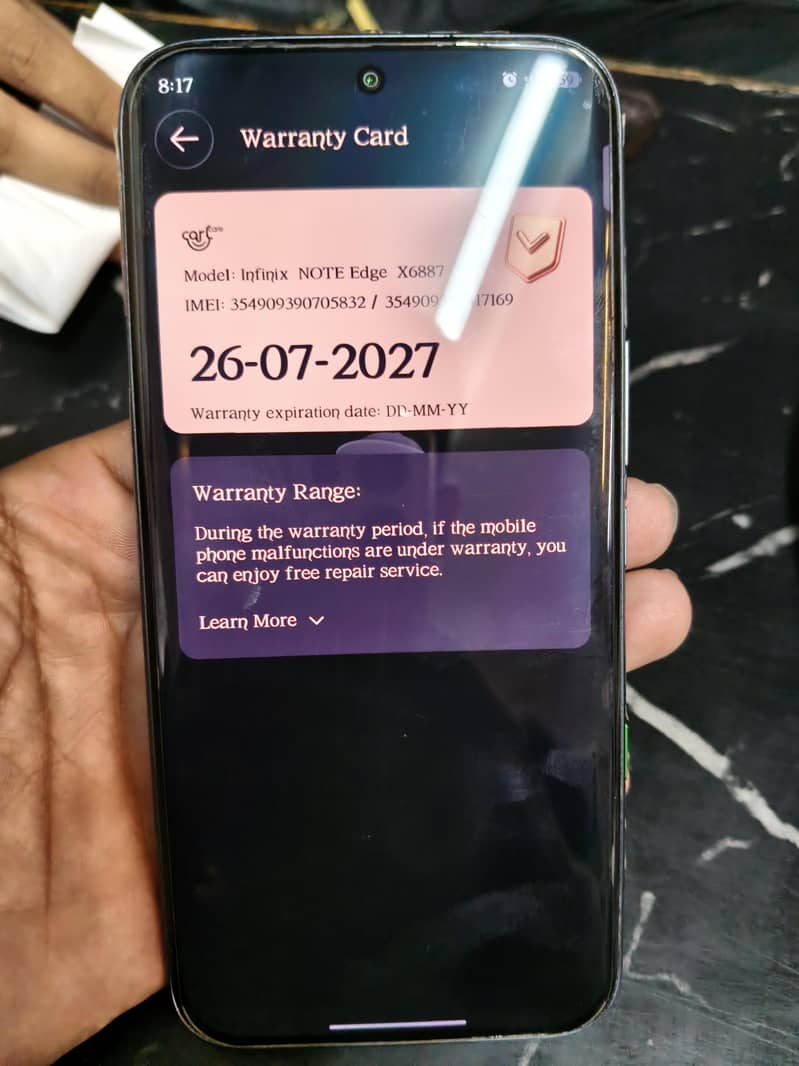 Infinix note Edge 5