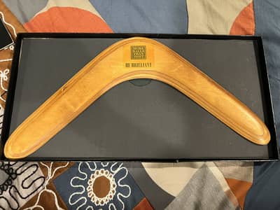 Birch wood collectible boomerang