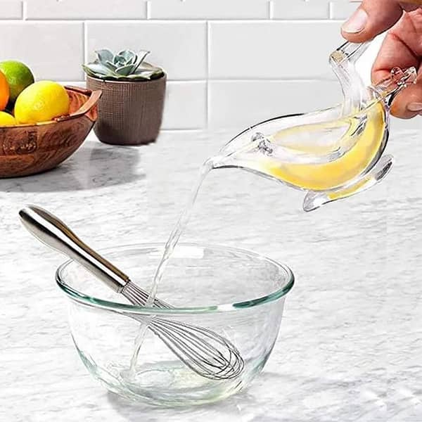 T  Manual Lemon Juicer, Food Grade Stainless Steel Lemon Juicer, Fish Shape Lemon Squeezer, Lime Citrus Manual Juicer Kitchen Gadgets for Orange Lemon Lime Pomegranate
