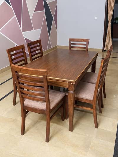 6 Seater Wooden Dining Table