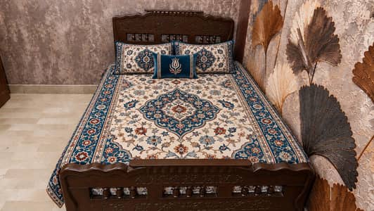 pure wooden only single bed , matress not included