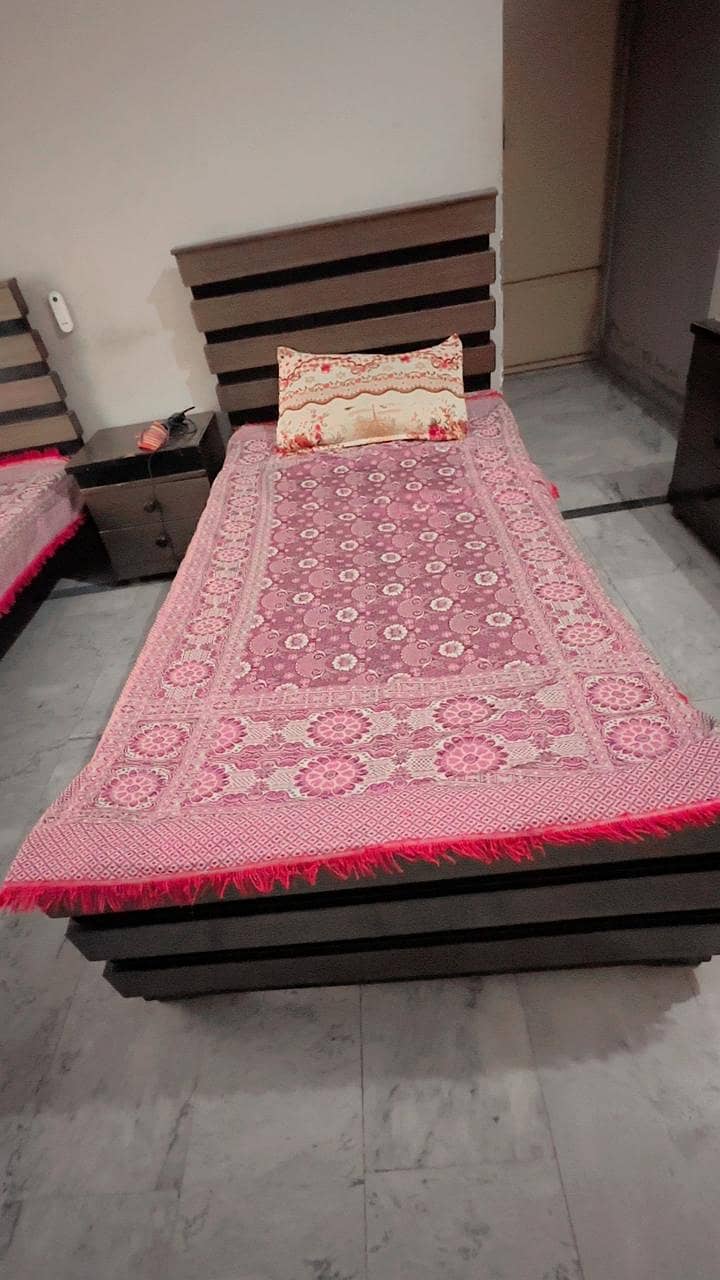 2 Single Beds + Dressing Table + Side Table | Complete Bedroom Set 0