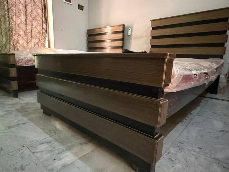 2 Single Beds + Dressing Table + Side Table | Complete Bedroom Set 2