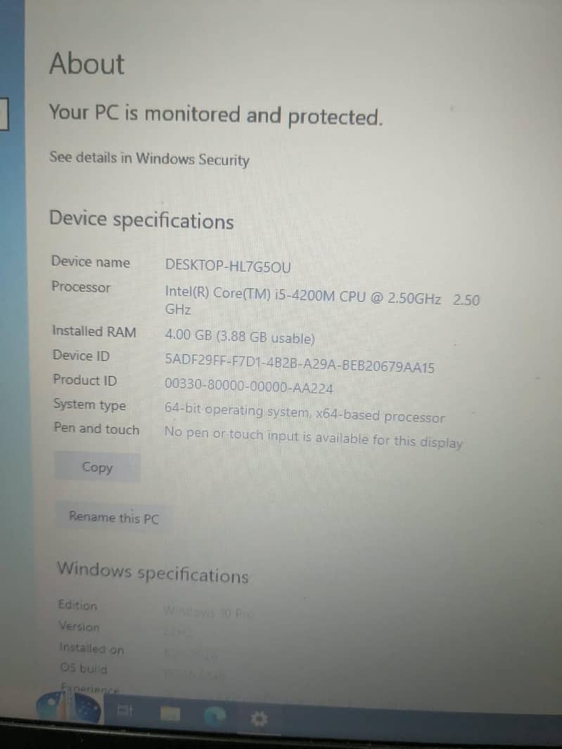 HP core i5 4th Generation 4