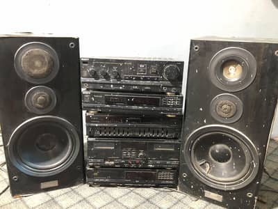 Japani Speaker + Integrated Stereo Amplifier TA-V715 + Cassette