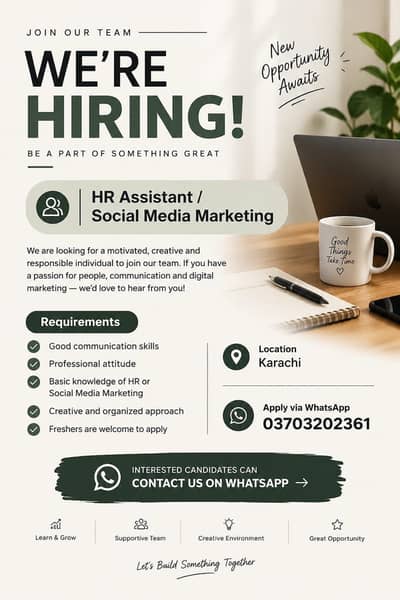 HR assistant , Social Media Marketing
