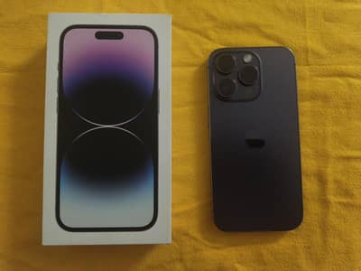 i phone 14 pro non pta fectory 8 charge count 256gb water pack