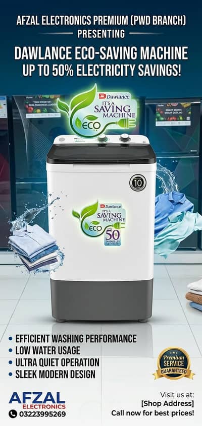 Brand New Dawlance Eco-Saving Washing Machine