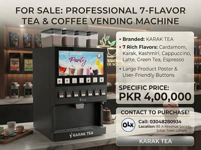 7 flavor tea & coffee vending machine for sale