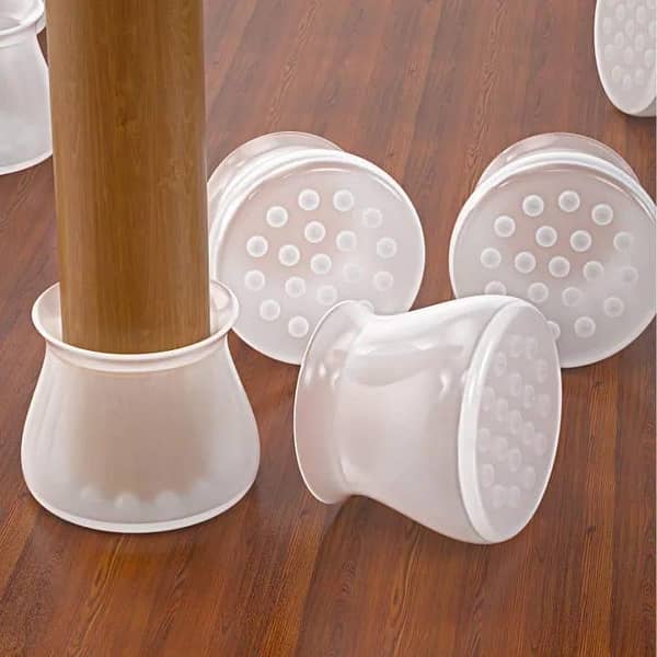 T  4 PCs Table Chair Leg Silicone Cap Pad Furniture Non-slip Table Feet Cover Floor Protector Foot Protection Bottom Cover Pads
