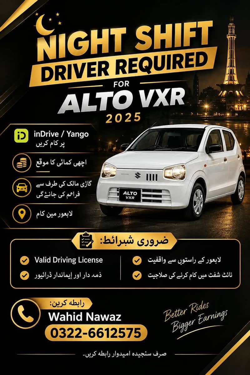 Driver for indrive (night shift) 1